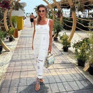 Zara ZW Collection Embroidered Stitch Dress